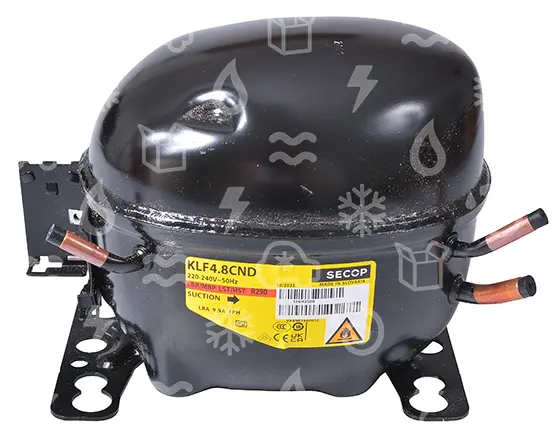 kompresor SECOP / DANFOSS KLF4.8CND, LBP/MBP, R290, 220-240V, 50Hz (náhrada 32 DLE4.8CN, TL5CN)